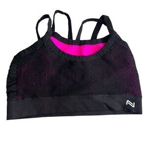 Pennington’s Nola Black & Pink Activewear Sports Bra